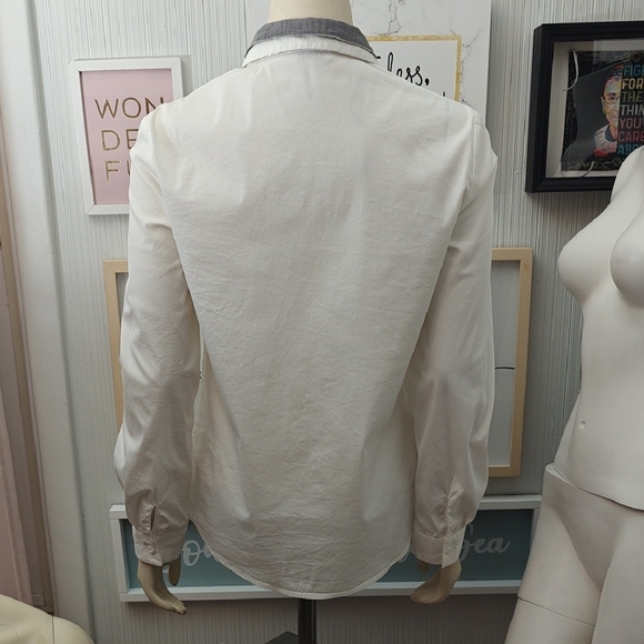 Peserico White Shirt with Gray Detail - Picture 5 of 7